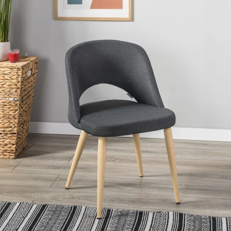 Стул Lars темно-серый/нат.дуб R-Home арт.410120131h_Darkgrey_н.дуб