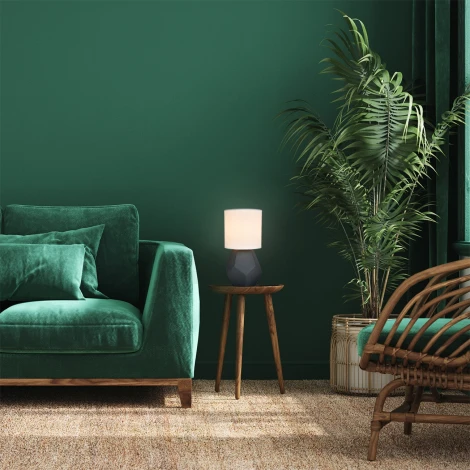 Настольная лампа Escada Diona 10205/T Grey 1x40Вт E14, керамика/ткань, серый (220V, круглые)