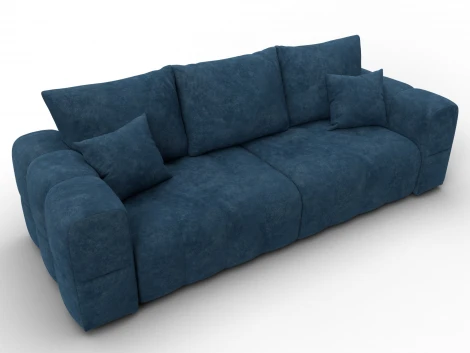 Диван прямой Лига-110 НПБ (ДВП,ДСП,ЛДСП,Брус,Фанера,Велюр/Синий) Лига Диванов 136507