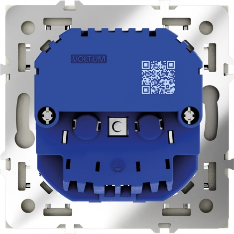 Розетка с заземлением, шторками и USB Type A+С (сталь) Voltum S70 VLS040505