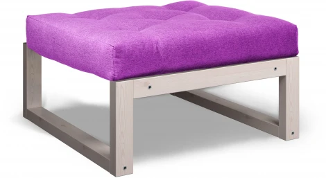 Пуф Arsko Астер беленый дуб фиолетовая рогожка