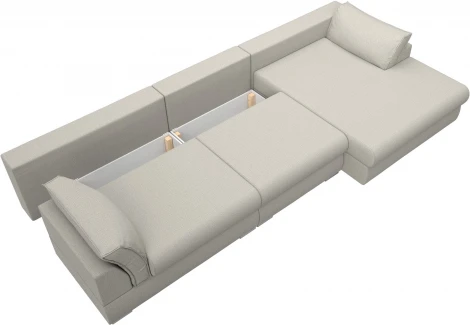 Диван угловой Пекин Long угол правый Лига Диванов (Рогожка) арт.122939