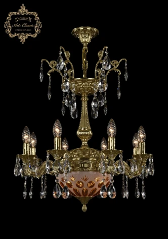 Подвесная люстра Art Classic 31.19 31.19.8.CK125SP.250SP.G.Sp.Amber.White.1E