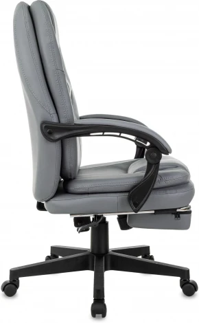 Кресло руководителя Бюрократ CH-868N-F серый эко.кожа крестов. пластик подст.для ног