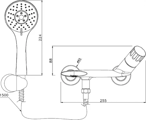 Смеситель Lemark Wing LM5302C для ванны с душем