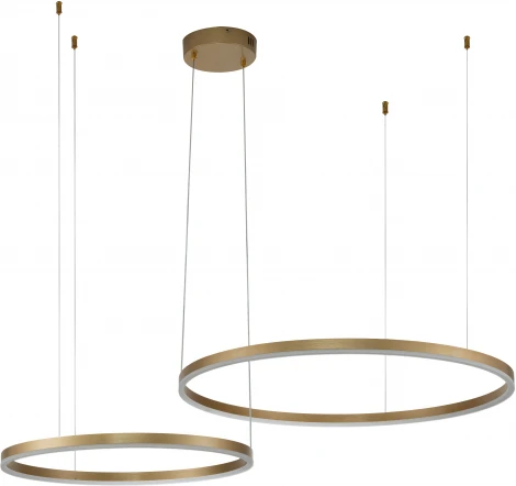 Подвесной светильник Galass V000011L (14001/2P Gold) (LED, 220V, пульт управления, на тросе, кольцо)