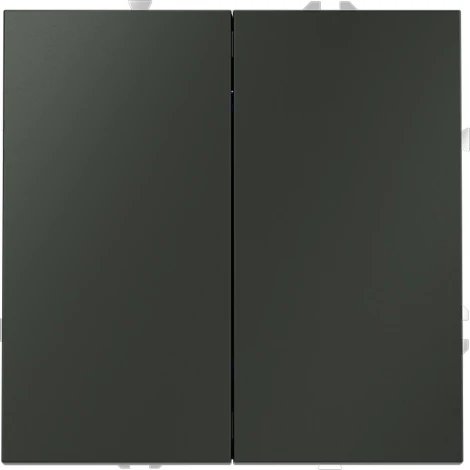 Выключатель с самовозвратом двухклавишный (титан) Voltum S70 VLS020606