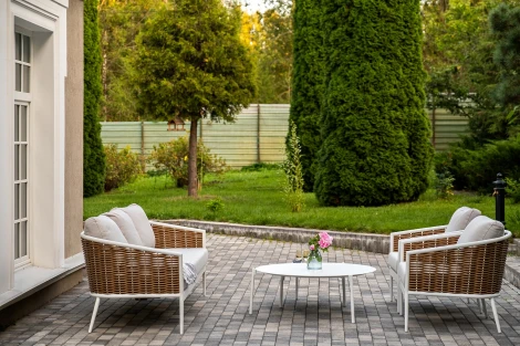 "Тоскана" лаунж-зона из искусственного ротанга, цвет соломенный 4SIS арт.УТ-00007468