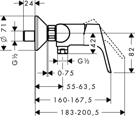 Смеситель Hansgrohe Focus E2 31960000 для душа
