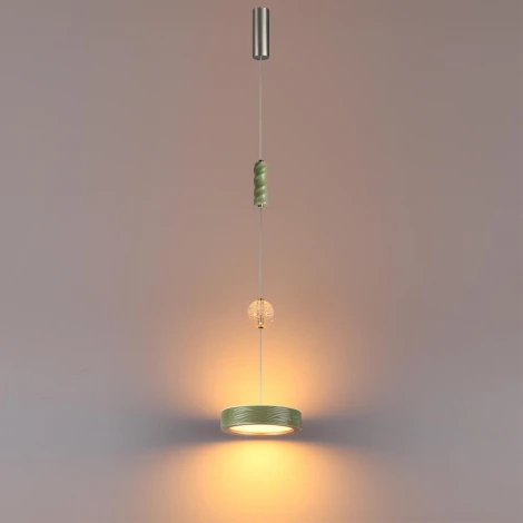 Подвесной светильник Odeon Light Riviera 5451/32LA зеленый/никель/металл/керамика/хрусталь/акрил LED x 32W 2000К/3000K/4000K/переключ