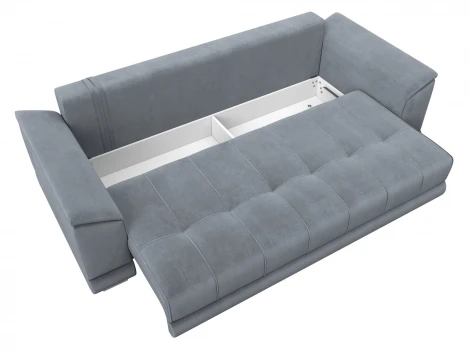 Диван прямой НордСтар НПБ (ДСП,ЛДСП,Брус/Пластик,Металл/Велюр/Серый) Лига Диванов 133199