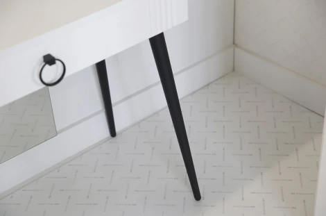 Ева Туалетный столик 2 (без зеркала) Mebelson (ЛДСП,МДФ/Светлое дерево,Белый) арт.TS-02.3101