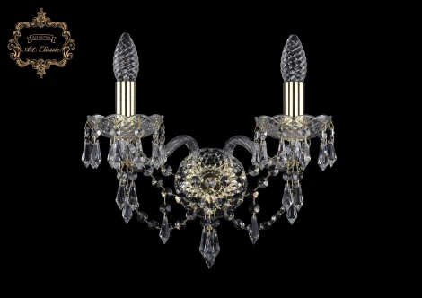 Бра Art Classic 10.23 10.23.2.141.Gd.Dr (220V, хрусталь, подвески, подсвечник, свеча)