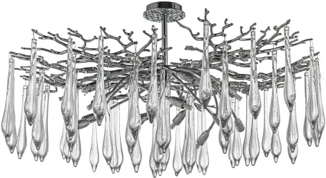 Потолочная люстра хрустальная на штанге Dio D`arte Tavenna Nickel Tavenna H 1.3.100.108 N (220V)