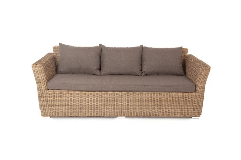 Диван из искусственного ротанга трехместный, цвет соломенный 4SIS Капучино YH-C3130W-3