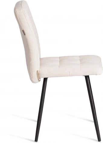 Стул обеденный Medeo Tetchair (Флок/Молочный,Черный) арт.24811