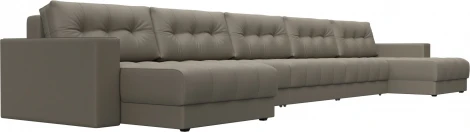 Диван П-образный с декором Лига-049 НПБ Мегалонг Лига Диванов (Экокожа) арт.128534