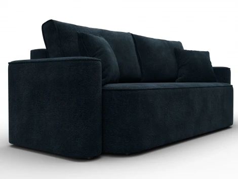 Диван прямой Лига-118 НПБ (ДСП,ЛДСП,Брус,Фанера,Велюр/Графит) Лига Диванов 137081