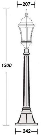 Наземный фонарь ASTORIA 1 L 91307L Bl Oasis Light