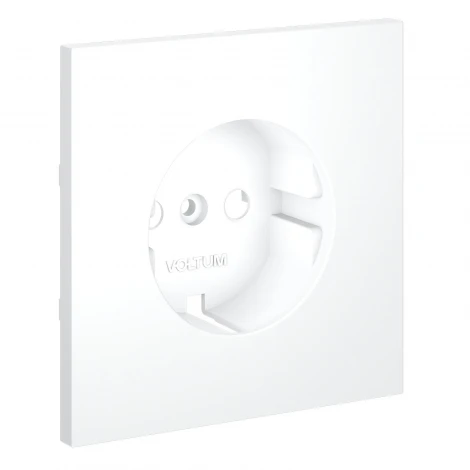 Накладка для розетки с заземлением Voltum S70 VLS000608 (белый матовый)