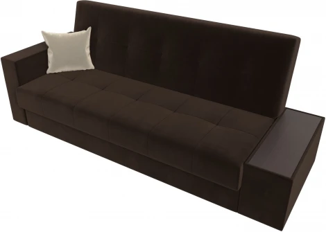 Диван-книжка Лига-020 стол справа (Коричневый,Бежевый/Микровельвет) Лига Диванов арт.118504