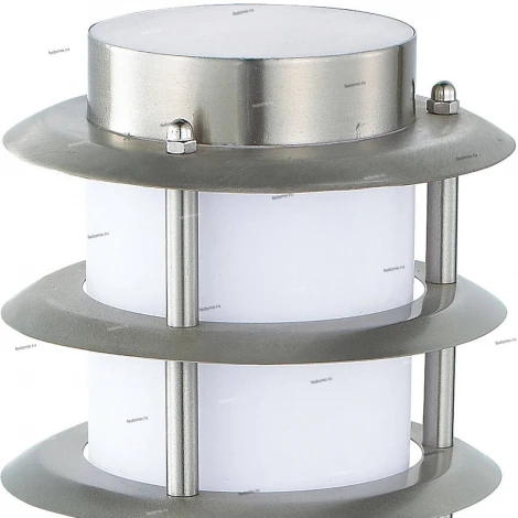 Столб уличный Horoz Ladin, 1 плафон, никель с белым