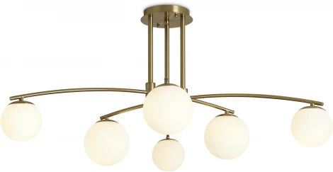 Потолочная люстра на штанге Freya Hanger FR5443CL-06BS (220V, шарики)