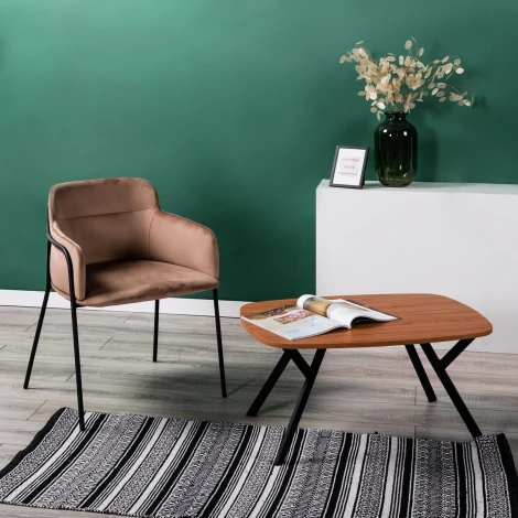 Стол журнальный R-Home Flora Q Вишня Локарно