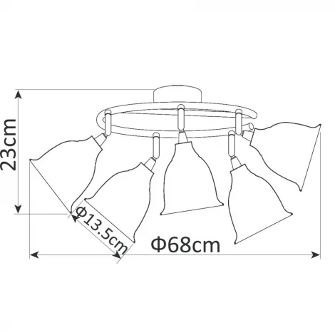 Спот Arte Lamp Campana A9557PL-5BG