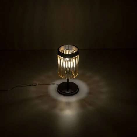 Настольная лампа Мартин CL332812 (220V, хрусталь, подвески, выключатель)