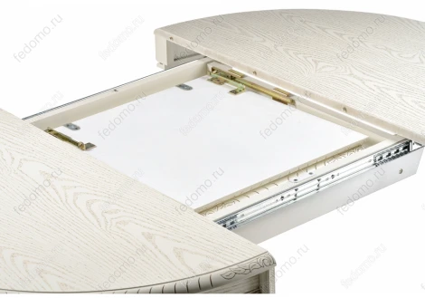 Деревянный стол Woodville Альфред крем с золотой патиной 450827