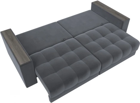 Диван прямой с декором Лига-049 НПБ Лига Диванов (Велюр) арт.128390