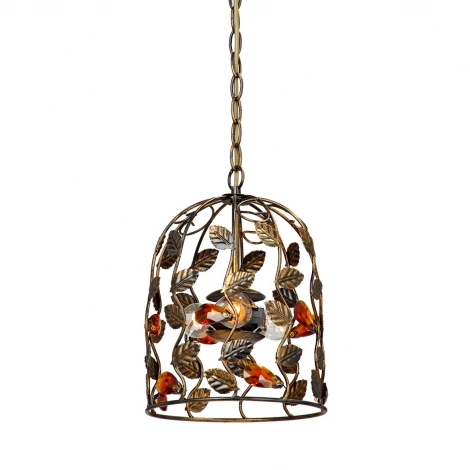 Подвесной светильник Vitaluce V1410/3S (220V, на цепи, цветы, листья, круглые)