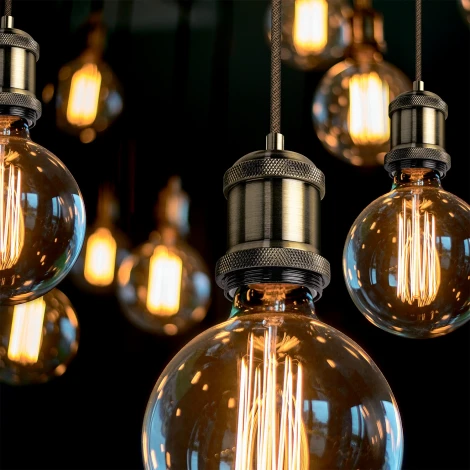 Подвесной светильник Gauss Decor PL022 бронзовый E27, 1 м (220V, на проводе)