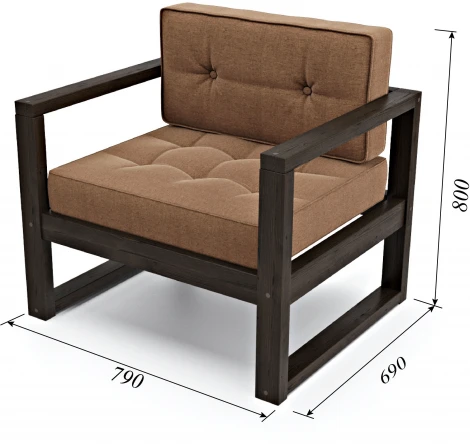 Кресло Arsko Астер венге коричневая рогожка