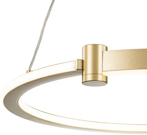 Подвесной светильник 14015/1P Gold Indigo Circolato V000077L (регулировка яркости, LED, 220V, пульт управления, на тросе, кольцо)