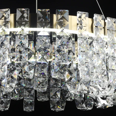 Подвесная люстра хрустальная светодиодная Reluce 02601-0.4-104W LED COP+CH (220V, на тросе)