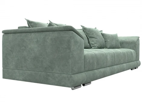 Диван прямой НордСтар НПБ (ДСП,ЛДСП,Брус/Пластик,Металл/Велюр/Зеленый) Лига Диванов 133193