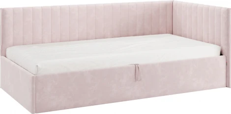 Кровать с подъемным механизмом Твикс (Тахта) 90х200 см Mebelson (ДСП,Велюр/Розовый) арт.170631,2172