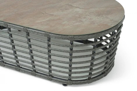 "Валенсия" журнальный столик из искусственного ротанга, цвет серый 4SIS арт.УТ-00009377