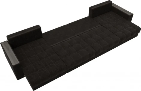 Диван П-образный с декором Лига-049 НПБ Лонг Лига Диванов (Велюр) арт.128567