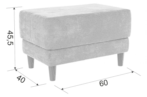 Пуф Рондо 2 Mebelson (Ткань,Дерево/Желтый) арт.PM-005.2.2076