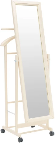 Вешалка с зеркалом Leset Сиэтл (Массив бука,Металл,Пластик/Слоновая кость) арт.2000000092362