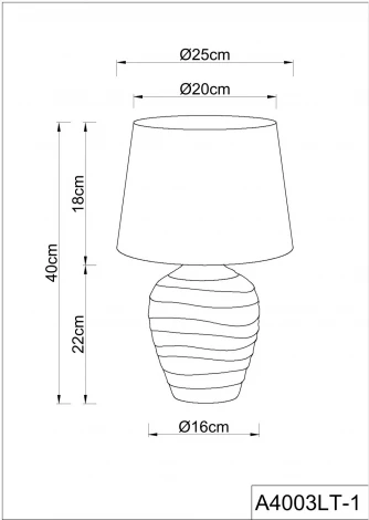 Интерьерная настольная лампа Arte Lamp Korfu A4003LT-1CC (220V)