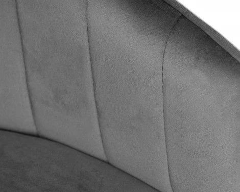 Стул барный DOBRIN DARCY BLACK (серый велюр (1922-19)) 5025_BlackBase-LM BLACK, цвет сиденья серый (1922-19), основания черное