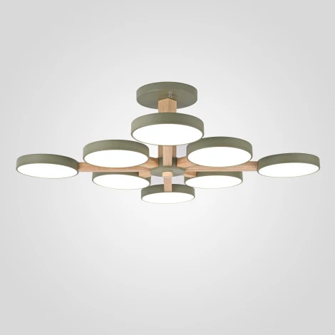 Потолочная люстра Wi-Fi на штанге Turna L8 Khaki By ImperiumLoft Turna-B01 (LED, 220V, голосовое управление, умный дом - Алиса)