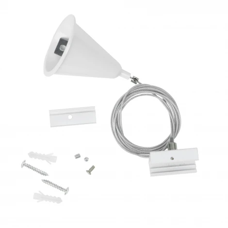 Набор для подвесного монтажа трехфазных шинопроводов Uniel UFB-H41 WHITE 1 POLYBAG