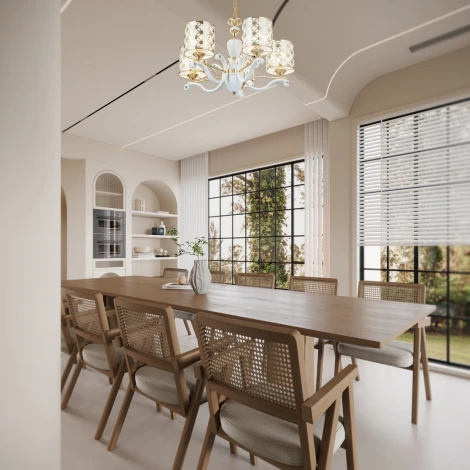 Подвесная люстра Arte Milano Florentia-3097 303097/5 Wh/Gd (220V, на цепи)