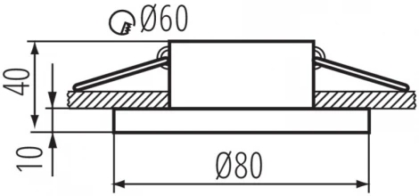 Встраиваемый точечный светильник без цоколя Kanlux FLINI 33123 (круглые, IP44)