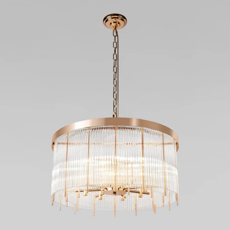 Подвесная люстра Loft It Montana 10299/600 French gold (220V, хрусталь, на цепи, круглые)